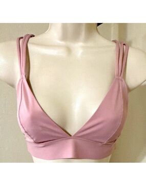 PINK Victoria’s Secret PINK Pink Strappy Crossback Sports Bra Large Wireless